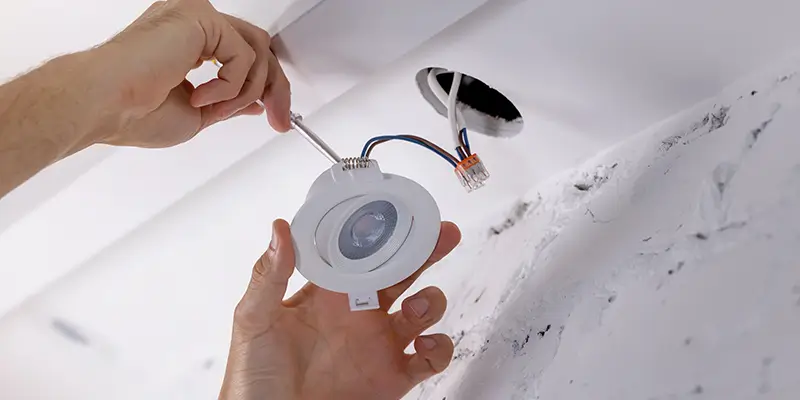step to install led recessed lighitng