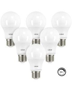 Linkind Dimmable A19 LED Light Bulbs with E26 Base - 5000K Daylight, 6 Pack