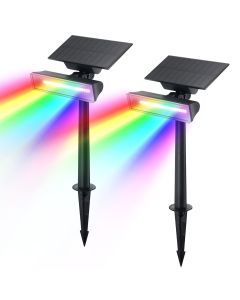 Linkind Color Changing Solar Spot Outdoor LEDs Lights - RGB, 2 Pack
