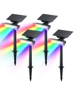 Linkind Color Changing Solar Spot Outdoor LEDs Lights - RGB, 4 Pack