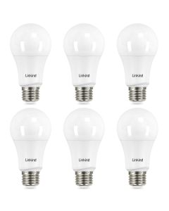 Linkind Dimmable A19 LED Light Bulbds 100watt - 2700K Soft White, 6 Pack